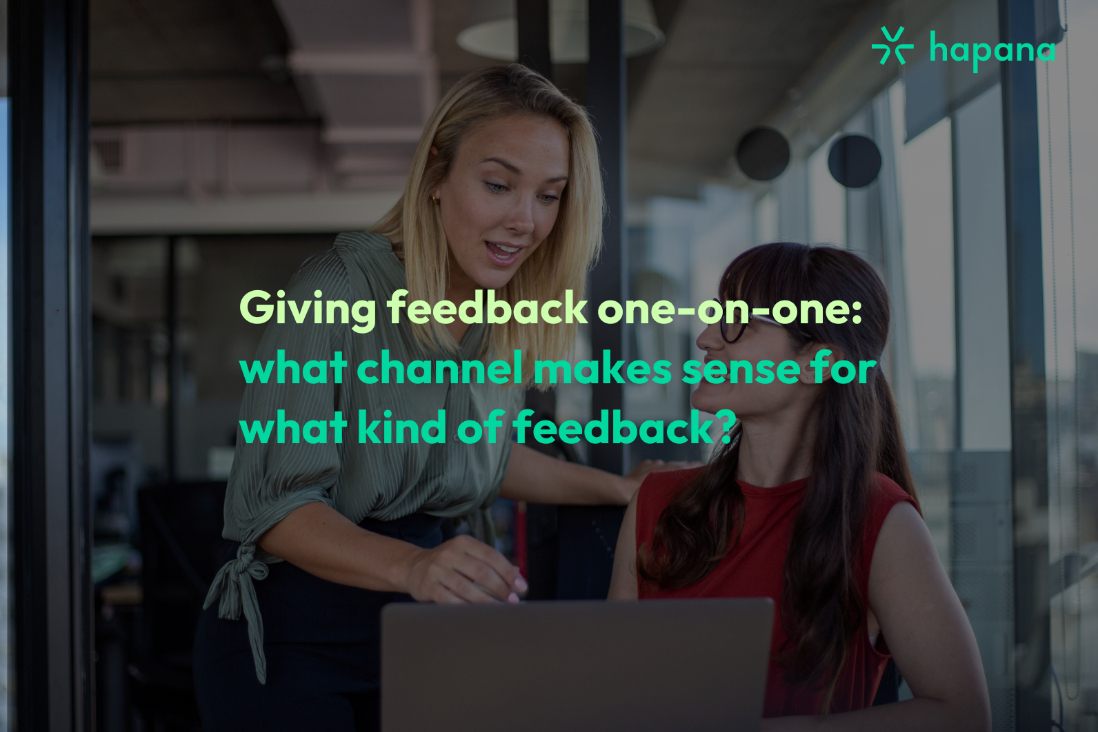 Giving feedback one on one