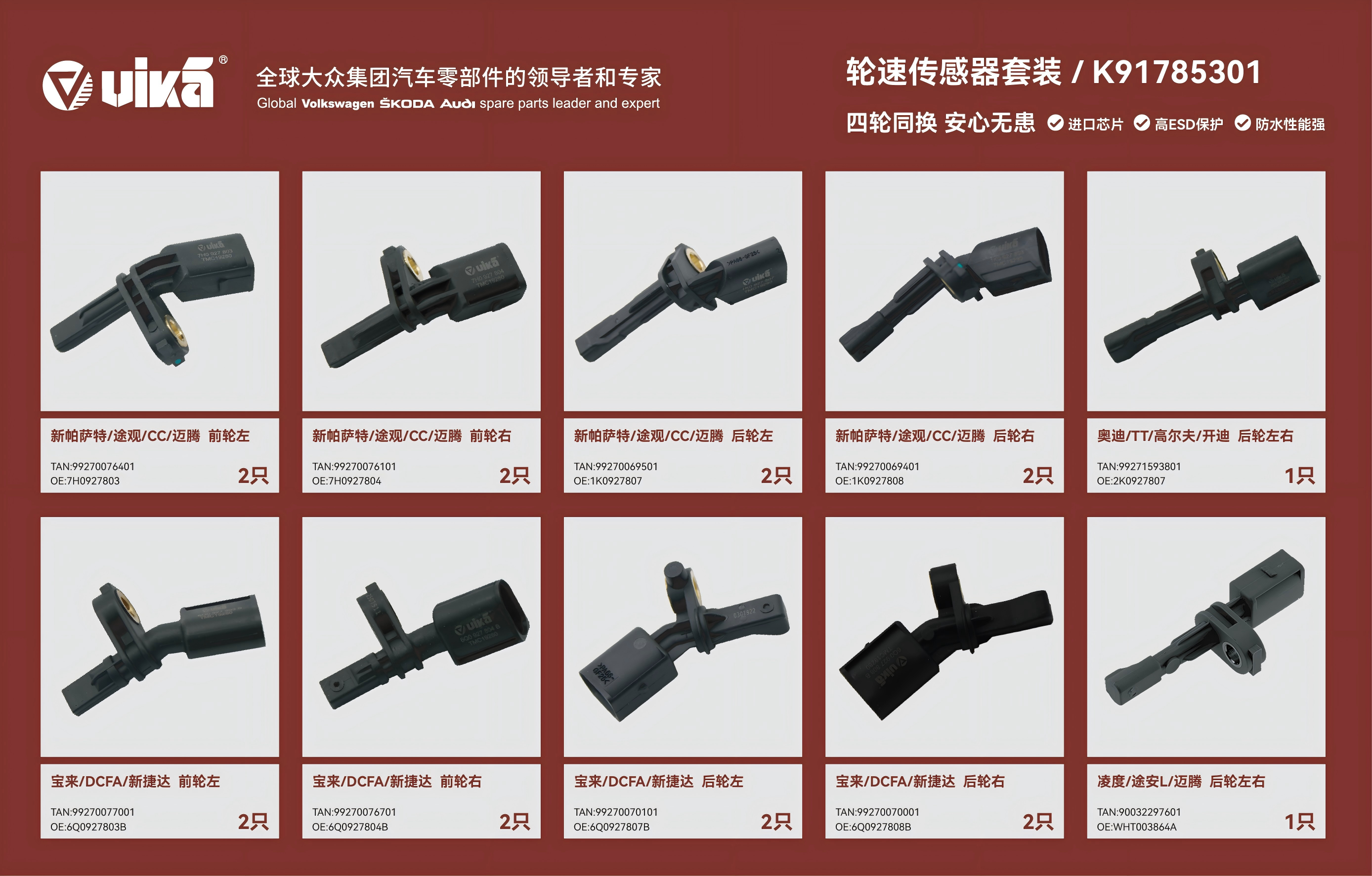 vika ABS轮速传感器 vika ABS轮速传感器